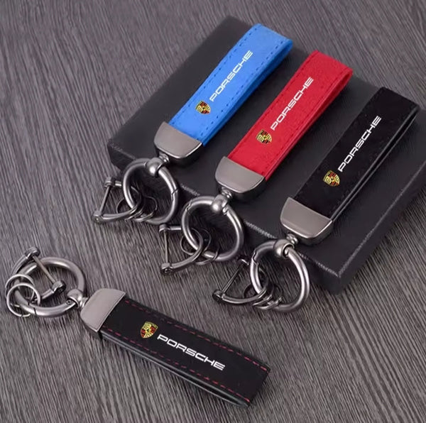 Car Keychain Key Rings Pendant Chain Gifts For Porsche Panamera Cayenne Taycan 911 718 Macan Carrera-GT 928 968 Auto Accessories