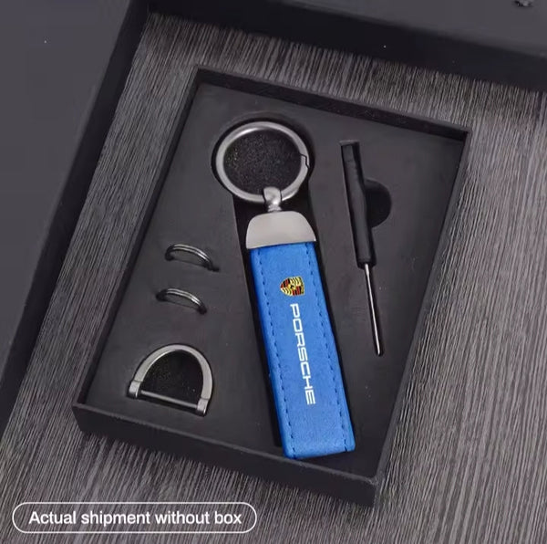 Car Keychain Key Rings Pendant Chain Gifts For Porsche Panamera Cayenne Taycan 911 718 Macan Carrera-GT 928 968 Auto Accessories
