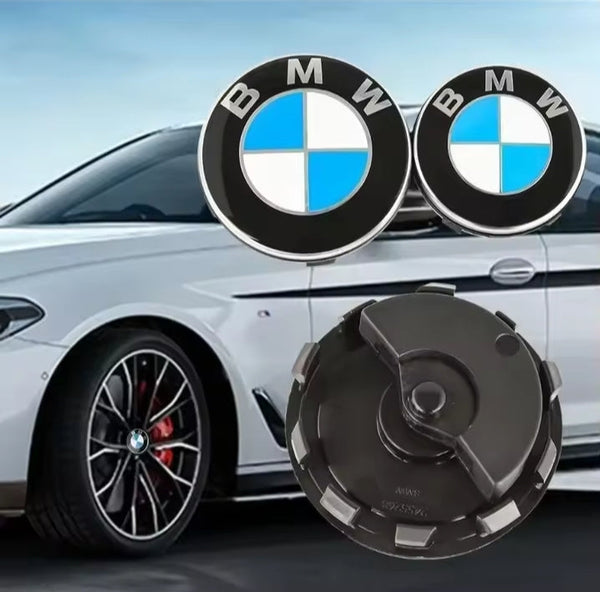 4PCS 56/68mm Floating Wheel Centre Caps for BMW 50th Anniversary – Fit E39 E46 E60 F10 F30 G20 X3 X5
