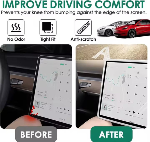 Tesla Model 3/Y Silicone Protective Frame Edge Cover Central Control Display Screen Protector