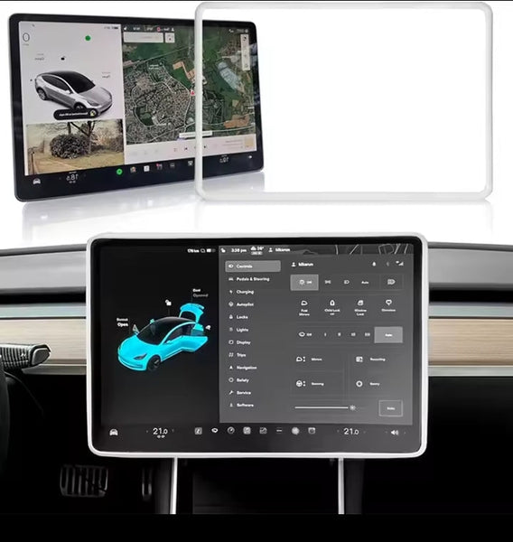 Tesla Model 3/Y Silicone Protective Frame Edge Cover Central Control Display Screen Protector