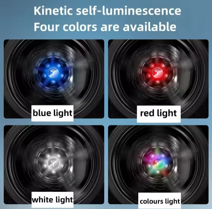 4pcs 56mm Hub Light For Tesla model Y X 3 S Car Wheel Caps Light Center Cover Lighting Cap Floating Illumination LED decorate