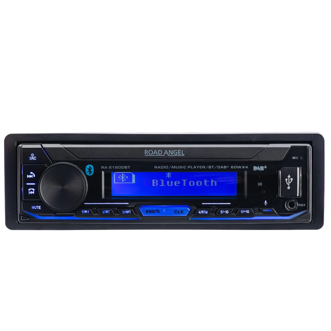 Road Angel RA-S180DBT Mechless Digital Media Player Car Stereo Headunit Bluetooth DAB USB SD AUX