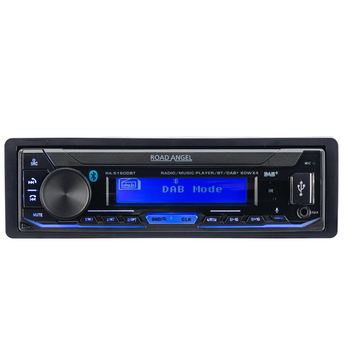 Road Angel RA-S180DBT Mechless Digital Media Player Car Stereo Headunit Bluetooth DAB USB SD AUX