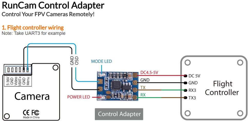 RunCam BetaFlight Camera Control Adapter