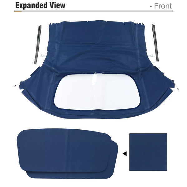 Brand New Blue Cabrio Convertible Soft Top Roof & Glass Window for Porsche Boxster 986 PR-2291-442-2994