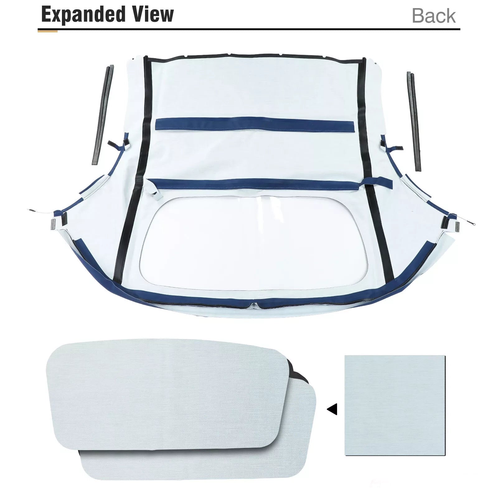 Brand New Blue Cabrio Convertible Soft Top Roof & Glass Window for Porsche Boxster 986 PR-2291-442-2994