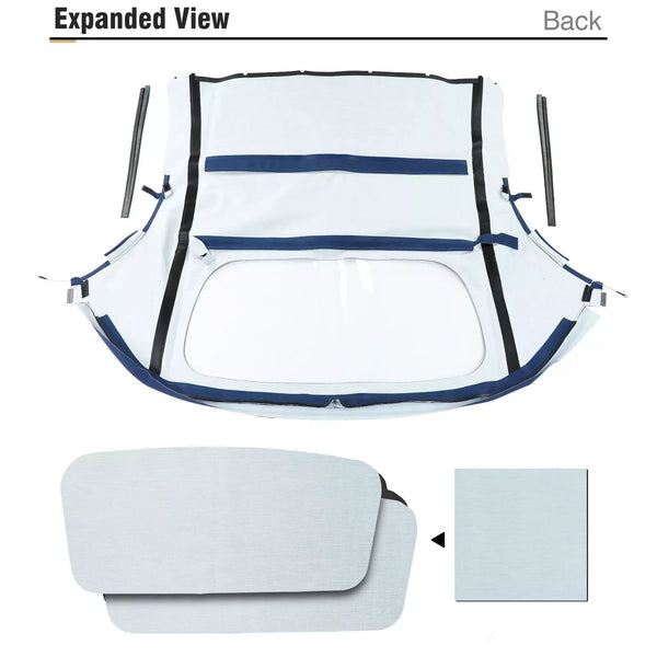 Brand New Blue Cabrio Convertible Soft Top Roof & Glass Window for Porsche Boxster 986 PR-2291-442-2994