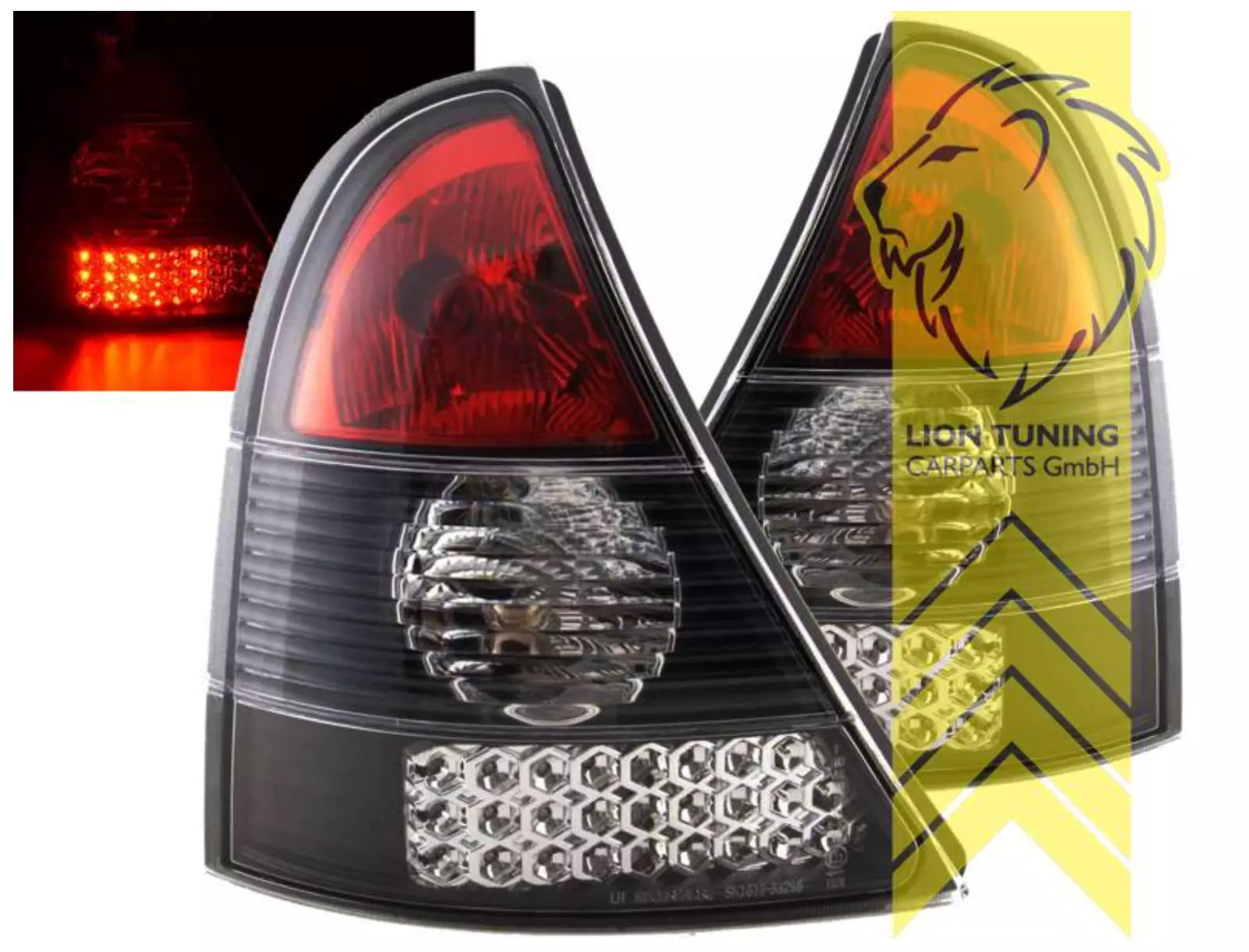 LT Pair LED Lightbar DRL Rear Lights Renault Clio 2 MK2 B 01-05 Smoke LHD