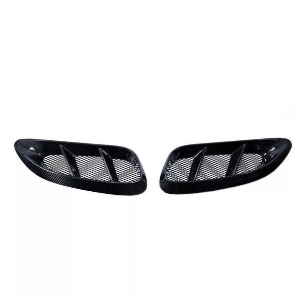 TATECH x2 (1 Pair) Carbon Fibre Design Style Rear Wing Air Vent Scoop Intake Grille for Porsche Boxster 982 987 + Cayman 718 2016-2018