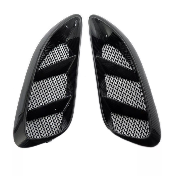TATECH x2 (1 Pair) Carbon Fibre Design Style Rear Wing Air Vent Scoop Intake Grille for Porsche Boxster 982 987 + Cayman 718 2016-2018