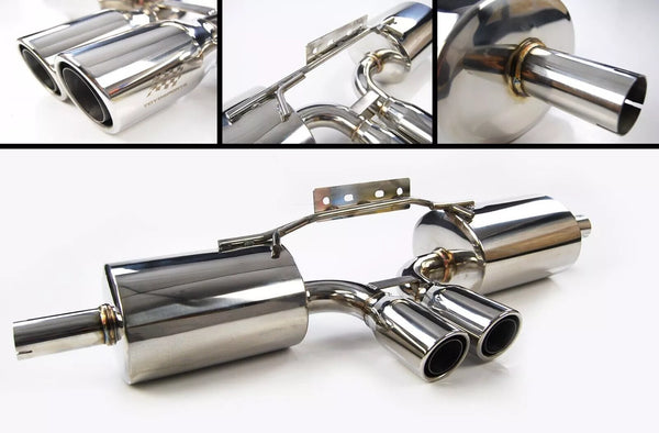 Aftermarket Stainless Steel Dual Centre Exit Backbox Exhaust Silencer Muffler For Porsche Boxster 986 2.5 2.7 3.2 97-04