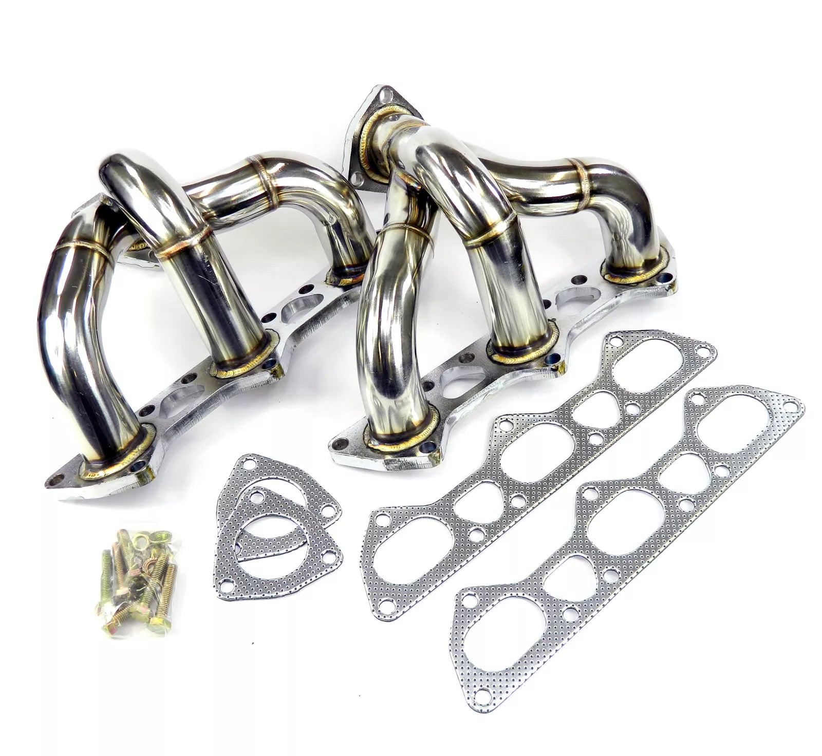 TATECH Exhaust Manifold Turbo Header Fan Header Stainless Steel - Porsche 996 3.6 Turbo + GT2 Biturbo