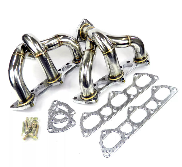 TATECH Exhaust Manifold Turbo Header Fan Header Stainless Steel - Porsche 996 3.6 Turbo + GT2 Biturbo