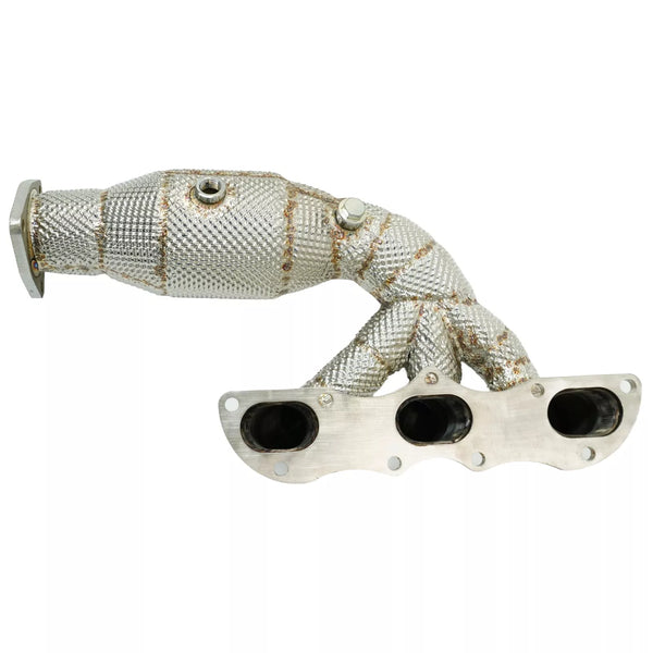 TATECH Exhaust Manifold Upgrade Stainless Steel Header 200 Cell Cat + Heat Shield Porsche 991 3.4 3.8