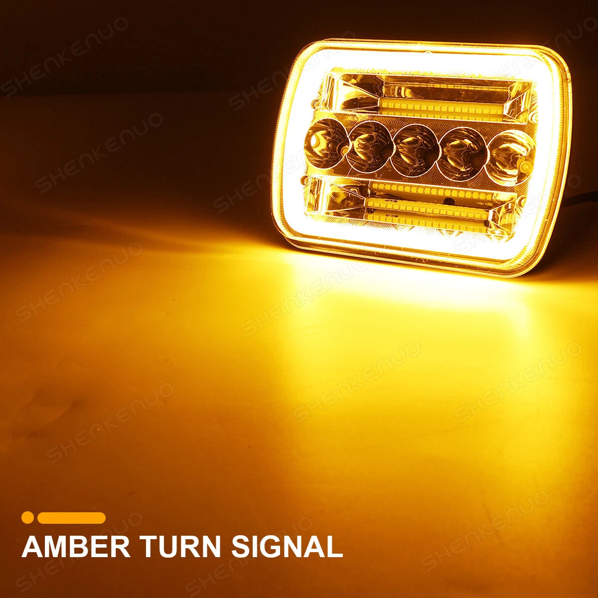 Pair Headlights (x2) - Toyota MR2 W20 89-99 / Jeep Wrangler / GMC Savana Safari K3500 / Ford F450 5x7" LED DEL Lightbar Square Light High / Low Beam Headlamps For Cars / Motorcycle / Van / Pickup / RV / Camper