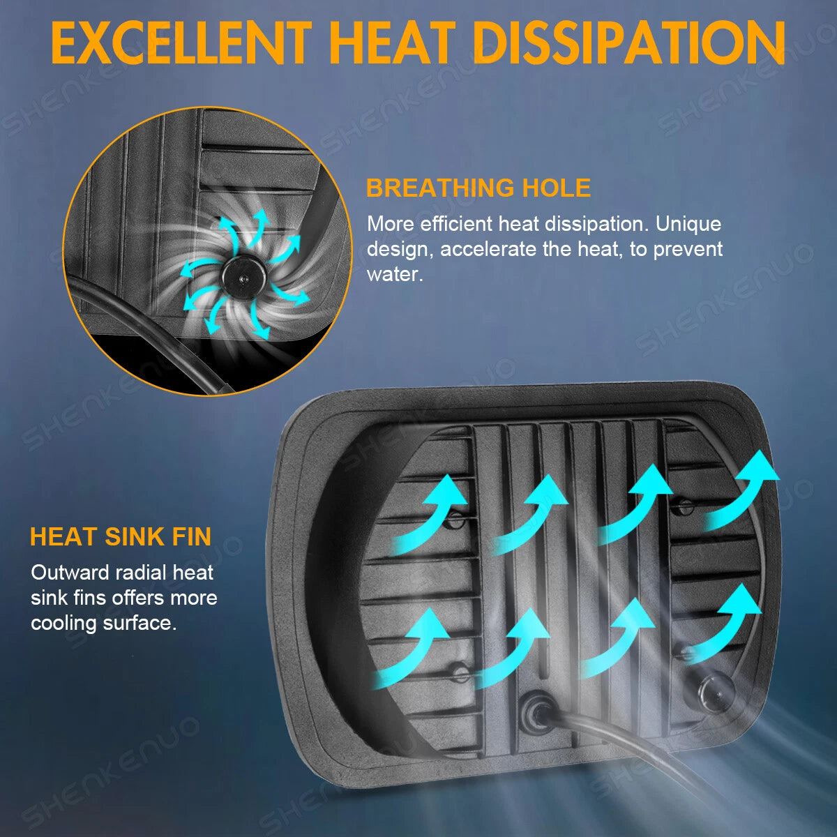 Pair Headlights (x2) - Toyota MR2 W20 89-99 / Jeep Wrangler / GMC Savana Safari K3500 / Ford F450 5x7" LED DEL Lightbar Square Light High / Low Beam Headlamps For Cars / Motorcycle / Van / Pickup / RV / Camper