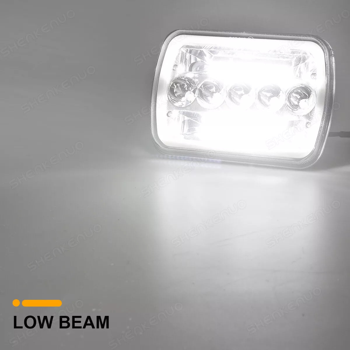 Pair Headlights (x2) - Toyota MR2 W20 89-99 / Jeep Wrangler / GMC Savana Safari K3500 / Ford F450 5x7" LED DEL Lightbar Square Light High / Low Beam Headlamps For Cars / Motorcycle / Van / Pickup / RV / Camper