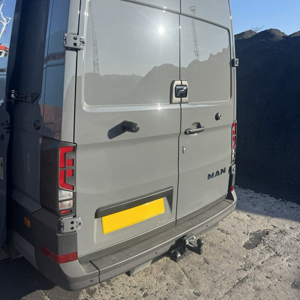 For MAN TGE Rear Light Guards - Ultimate Matte Black Hammerite Protection (2018+)