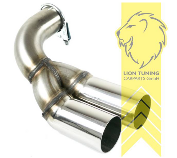 LionTuning Stainless Steel tailpipe exhaust cover 2 pipe Twin Exit Duplex Muffler Tail Finisher left for BMW F30 F31 F32 F33 F36 70mm Diesel