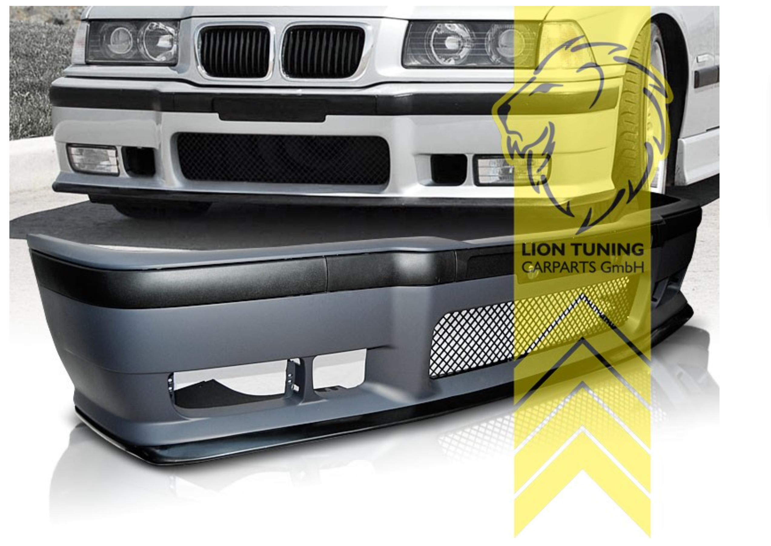 LionTuning New Front bumper front apron BMW E36 Limo Coupe Cabrio M-Sport + M3 Evo