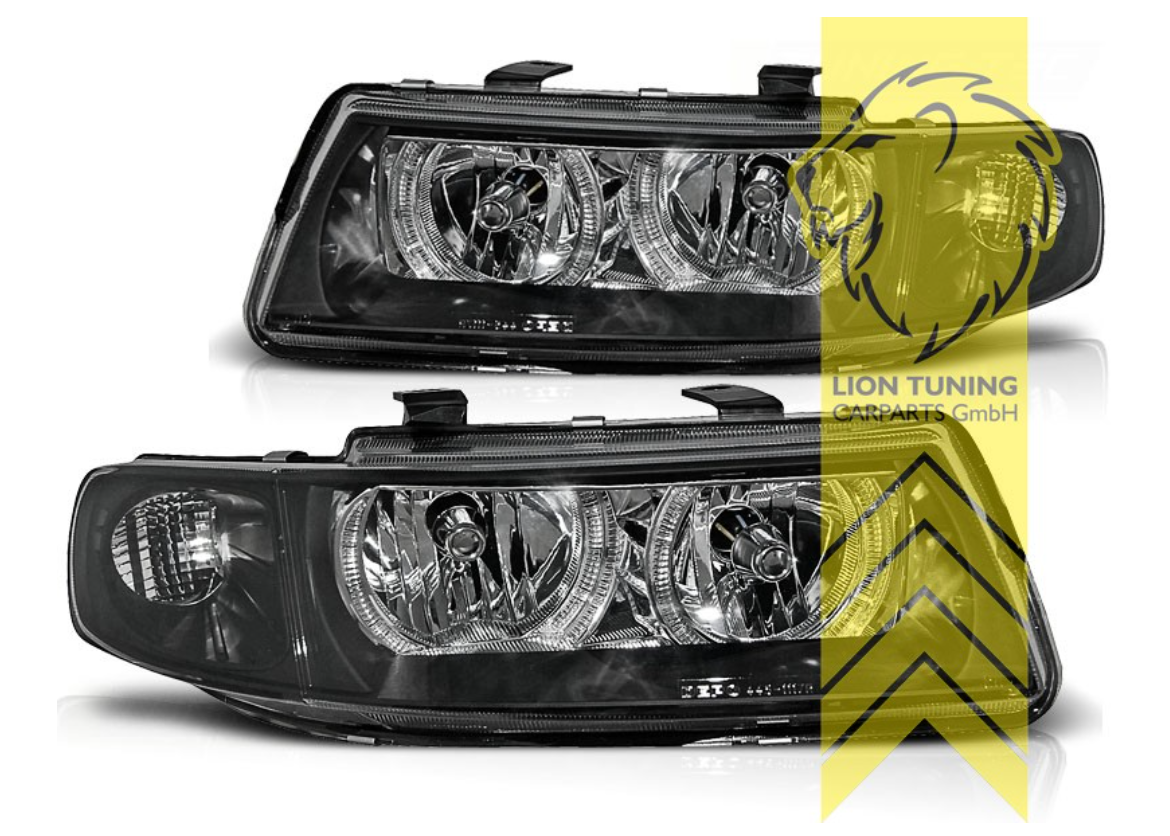 LT LED DRL Angel Eye Halo Ring Headlights Seat Leon Toledo 1M 98-06 H7 smoke LHD