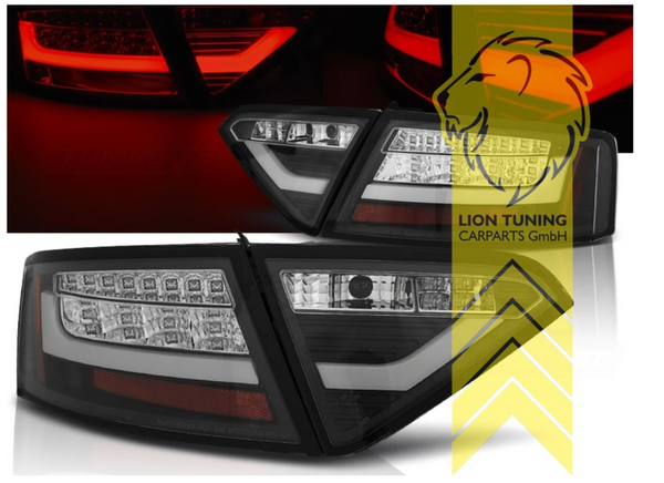 LT LED DRL Lightbar Rear Lights Tail Lamps Audi A5 8T Coupe Sportback BLACK LHD OE Halogen to LED