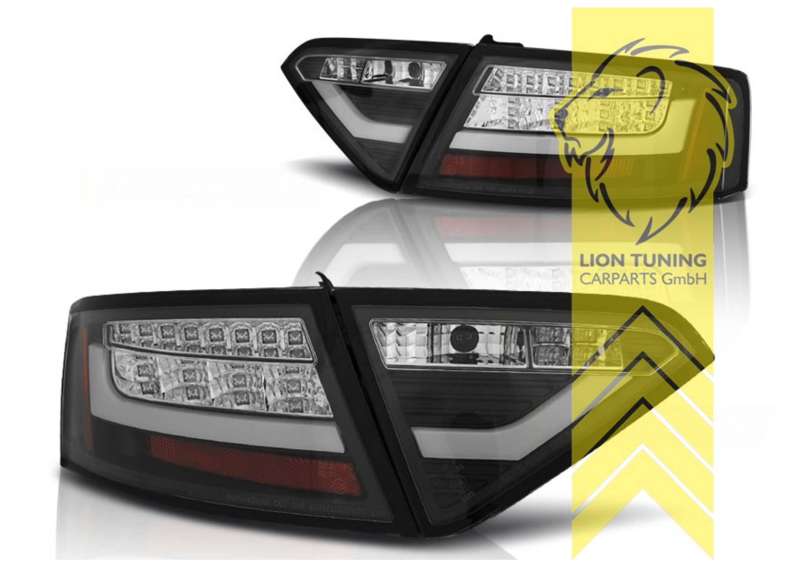 LT LED DRL Lightbar Rear Lights Tail Lamps Audi A5 8T Coupe Sportback BLACK LHD OE Halogen to LED