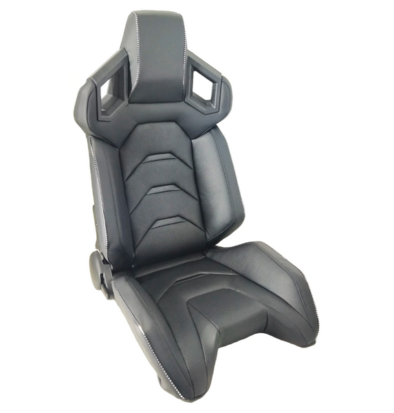 JIABEIR (Manufactured and Dispatched from China) Black Luxury Sports Car / Racing Sim x1 Individual Bucket Seats JBR1085