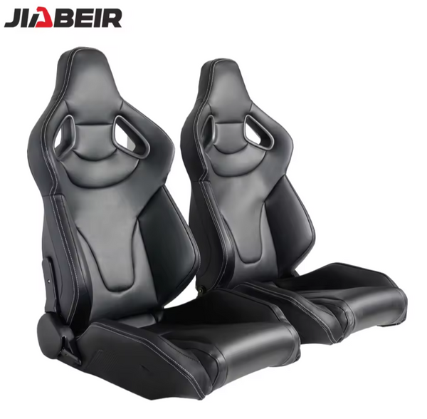 JIABEIR (Manufactured and Dispatched from China) Luxury Black Sports Car / Racing Sim x1 Individual Bucket Seats JBR1093