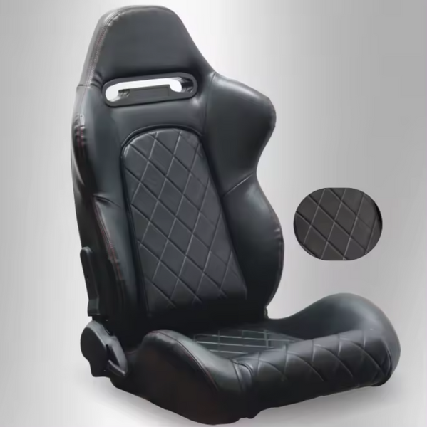 JIABEIR (Manufactured and Dispatched from China) Black Sports Car / Racing Sim x1 Individual Bucket Seats JBR1019B