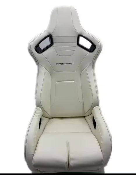 JIABEIR (Manufactured and Dispatched from China) WHITE Sports Car / Racing Sim x1 Individual Bucket Seats JBR1088