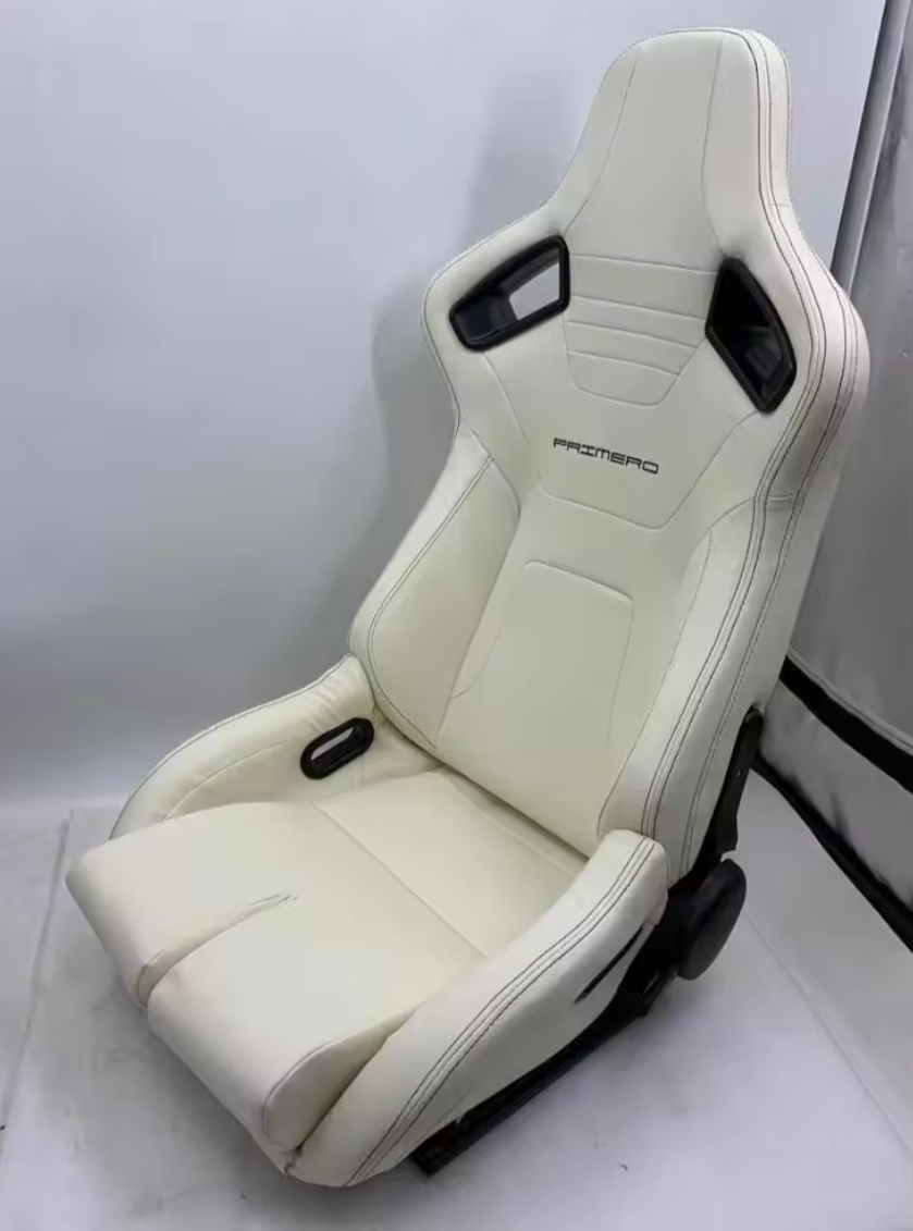 JIABEIR (Manufactured and Dispatched from China) WHITE Sports Car / Racing Sim x1 Individual Bucket Seats JBR1088