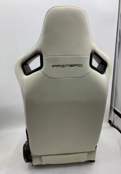 JIABEIR (Manufactured and Dispatched from China) WHITE Sports Car / Racing Sim x1 Individual Bucket Seats JBR1088