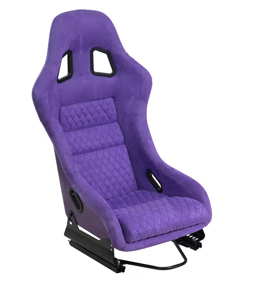 JIABEIR (Manufactured and Dispatched from China) PURPLE LILAC Alcantara Suede Velvet Shammy Sports Car / Racing Sim x1 Individual Bucket Seats Metallic Flake Hard Seat Back JBR-1022BB