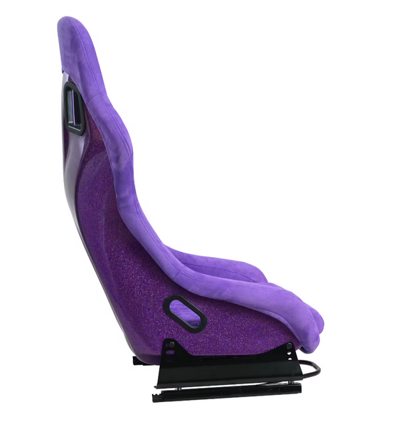 JIABEIR (Manufactured and Dispatched from China) PURPLE LILAC Alcantara Suede Velvet Shammy Sports Car / Racing Sim x1 Individual Bucket Seats Metallic Flake Hard Seat Back JBR-1022BB