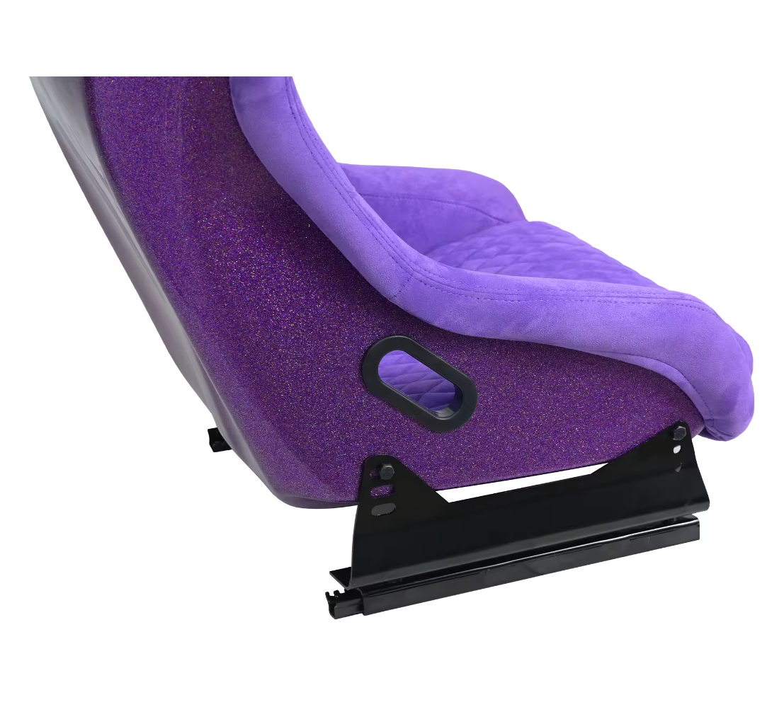 JIABEIR (Manufactured and Dispatched from China) PURPLE LILAC Alcantara Suede Velvet Shammy Sports Car / Racing Sim x1 Individual Bucket Seats Metallic Flake Hard Seat Back JBR-1022BB