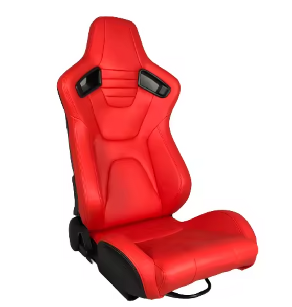 JIABEIR (Manufactured and Dispatched from China) RED LUXE Premium Sports Car / Racing Sim x1 Individual Bucket Seats JBR1088RD