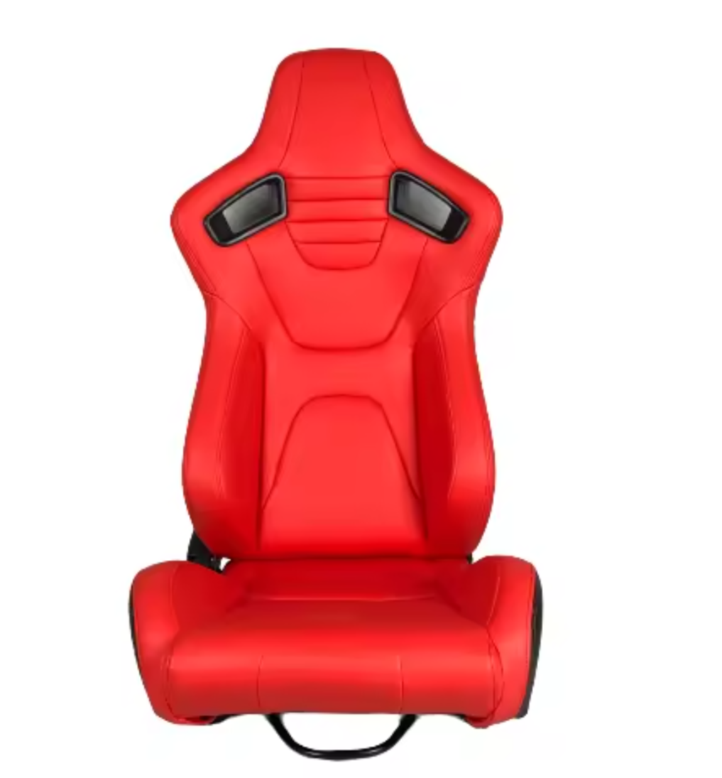 JIABEIR (Manufactured and Dispatched from China) RED LUXE Premium Sports Car / Racing Sim x1 Individual Bucket Seats JBR1088RD