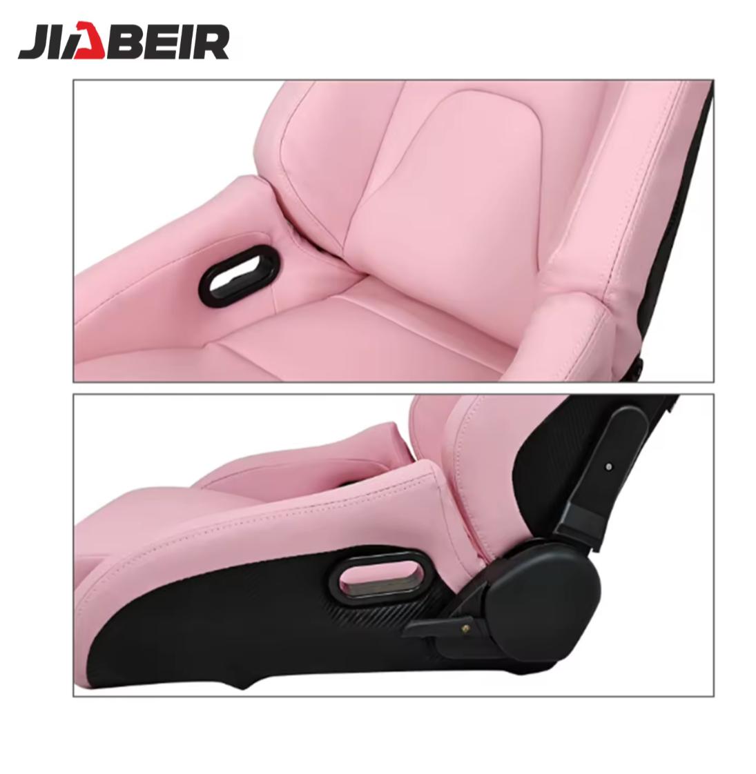 JIABEIR (Manufactured and Dispatched from China) HOT BABY PINK LUXE Premium Sports Car / Racing Sim x1 Individual Bucket Seats JBR1061