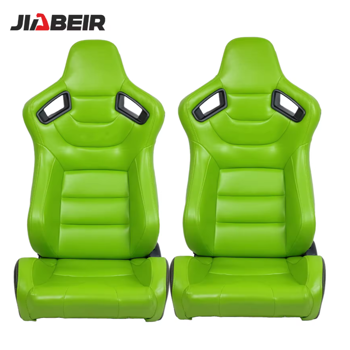 JIABEIR (Manufactured and Dispatched from China) BRIGHT FLURO GREEN Sports Car / Racing Sim x1 Individual Bucket Seats JBR1053