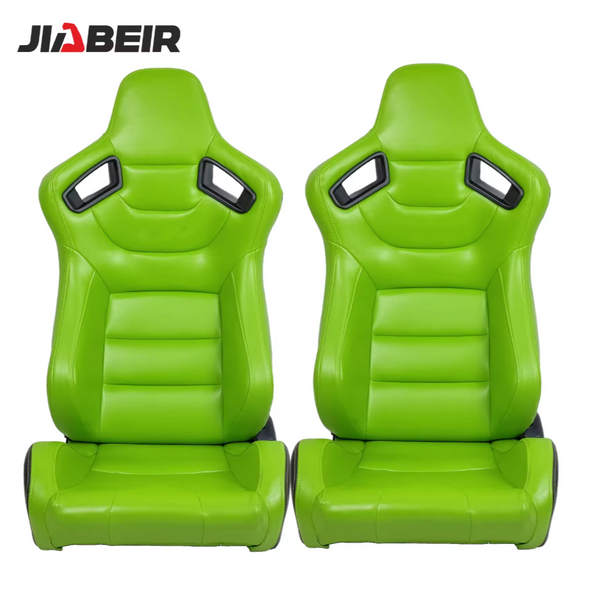 JIABEIR (Manufactured and Dispatched from China) BRIGHT FLURO GREEN Sports Car / Racing Sim x1 Individual Bucket Seats JBR1053