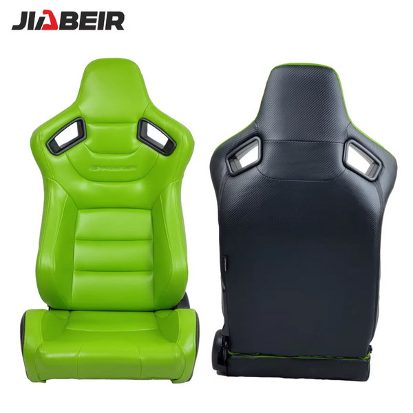 JIABEIR (Manufactured and Dispatched from China) BRIGHT FLURO GREEN Sports Car / Racing Sim x1 Individual Bucket Seats JBR1053