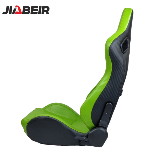 JIABEIR (Manufactured and Dispatched from China) BRIGHT FLURO GREEN Sports Car / Racing Sim x1 Individual Bucket Seats JBR1053