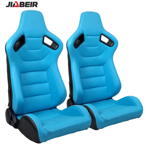 JIABEIR (Manufactured and Dispatched from China) BRIGHT FLURO BLUE Sports Car / Racing Sim x1 Individual Bucket Seats JBR1053