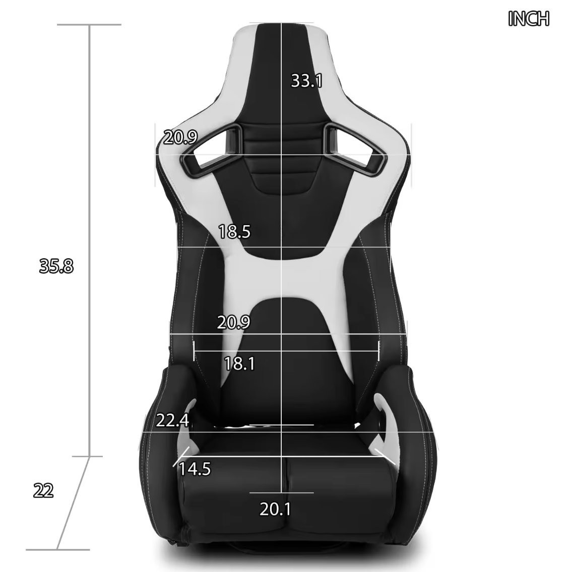 JIABEIR (Manufactured and Dispatched from China) FLAGSHIP Black & White / Pink / Orange Edition Sports Car / Racing Sim x1 Individual Bucket Seats JBR1095