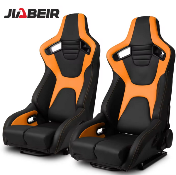 JIABEIR (Manufactured and Dispatched from China) FLAGSHIP Black & White / Pink / Orange Edition Sports Car / Racing Sim x1 Individual Bucket Seats JBR1095