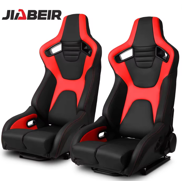 JIABEIR (Manufactured and Dispatched from China) FLAGSHIP Black & White / Pink / Orange Edition Sports Car / Racing Sim x1 Individual Bucket Seats JBR1095