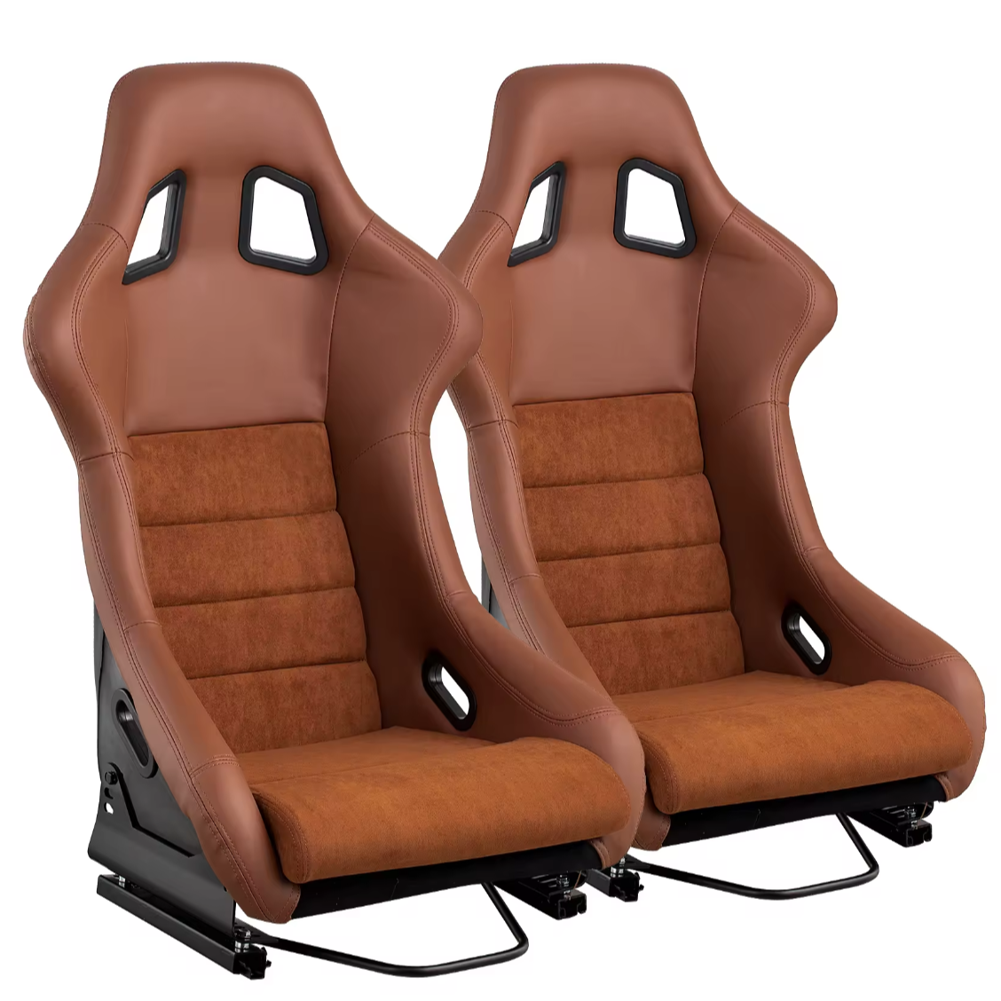 JIABEIR (Manufactured and Dispatched from China) * Porsche 911 Classic GT RS Restomod Style * Brown Sports Car / Racing Sim x1 Individual Bucket Seats JBR1097