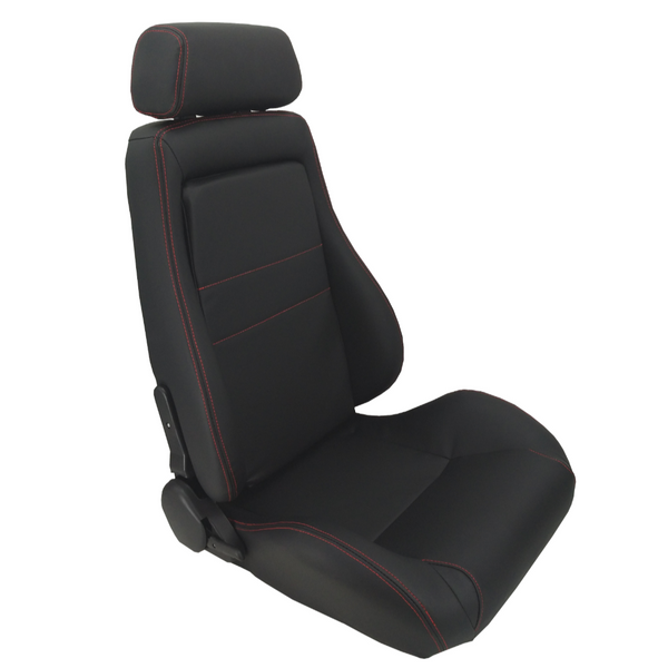 JIABEIR (Manufactured and Dispatched from China) Black / Red / Grey Brown Classic Retro 80's 90's Sports Car / Racing Sim x1 Individual Bucket Seats JBR1081